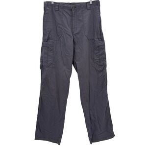 Carhartt Cargo scrub Pants Womens M Tall Gray Ripstop Cotton Polyester Workwear